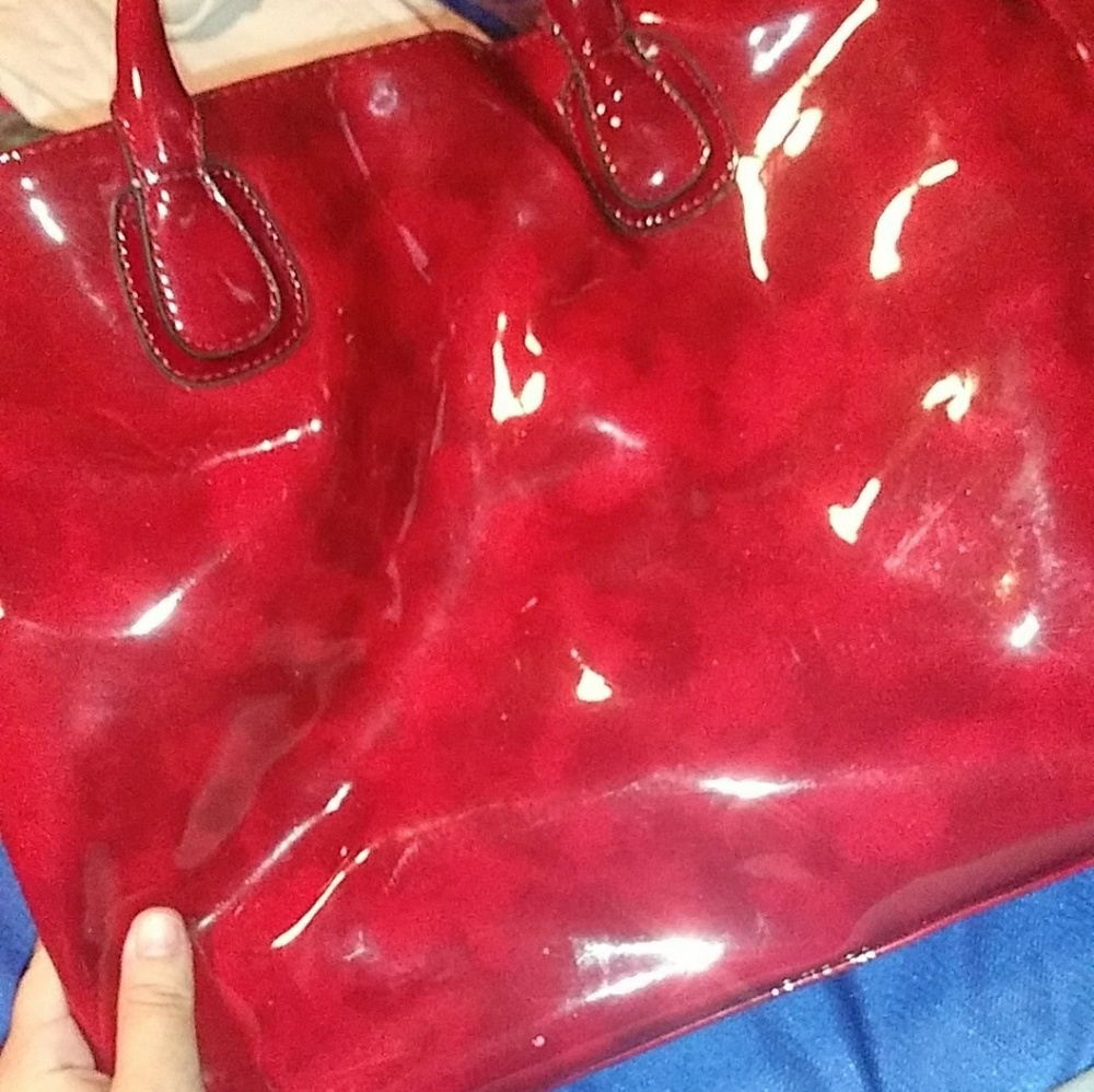 Red glossy bag